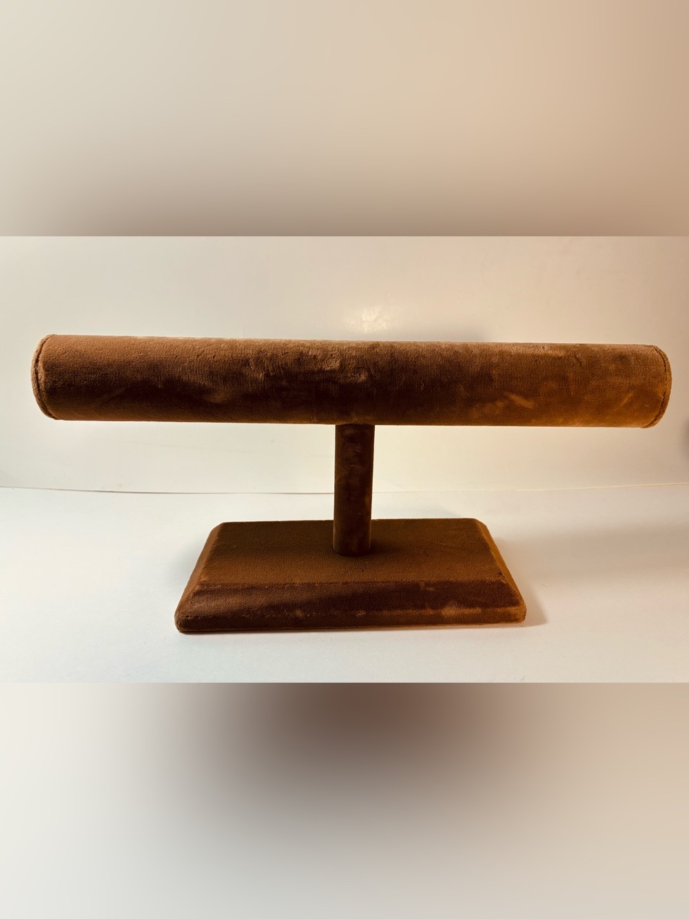Vintage Tan Velvet Bracelet Display